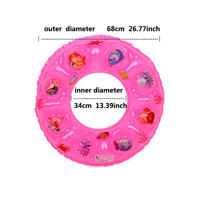 1 buc. Airbag dublu îngroșat Cerc de înot gonflabil de cristal pentru piscină de vară pentru copii, jucării de plajă pentru siguranță în apă plutitoare