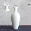 Thin-Walled Translucent White Ceramic Vase, Zen Style, Antique Chinese Plum Blossom Ornament for Living Room Decor.
