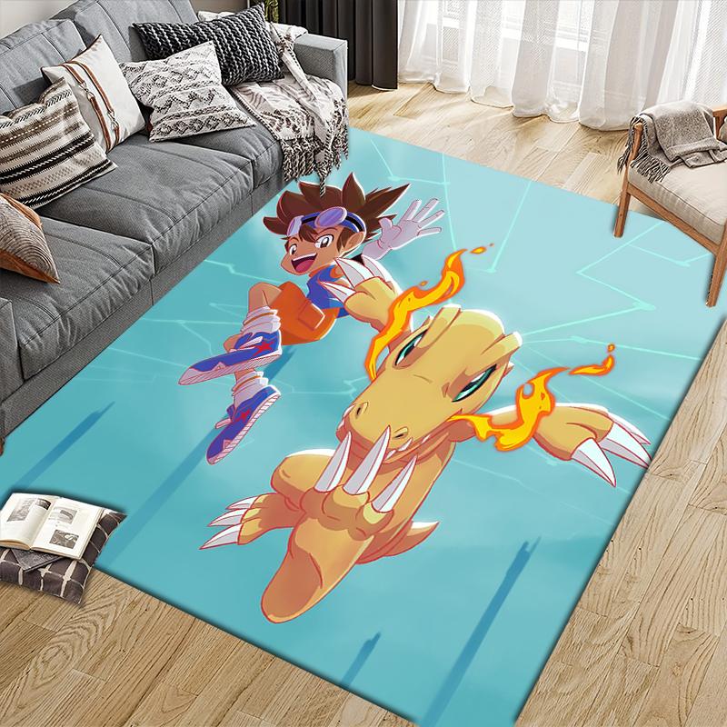 Taichi Yagami&Agumon Area Rug, Digimon Fan Cozy Carpet, Perfect Gift.chl