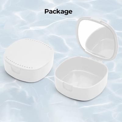Yousheng Zahnspangen-Retainer-Box Gute Abdichtung Atmungsaktiv mit Spiegel Retainer-Etui Dental-Mundschutz-Etui Halter für Erwachsene