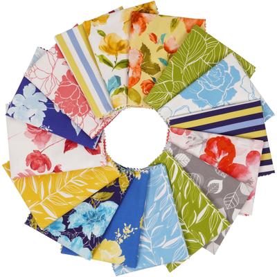 16dílná sada Fat Quarter Bundle květinový vzor 18"x 22" DIY patchworková látka z 100 bavlny předřezaná na patchwork