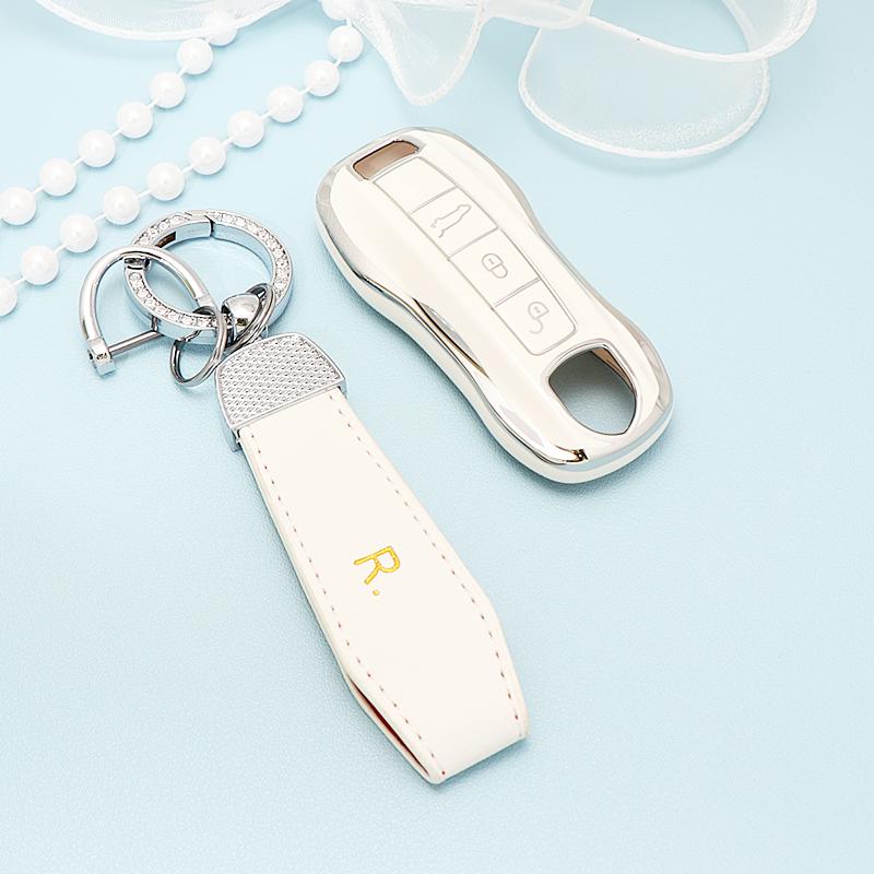 For Porsche Panamera Cayenne 971 911 9Ya Macan Boxster Keyless Car Key Case Cover 3 Buttons Car Remote Key Shell Fob Accessories