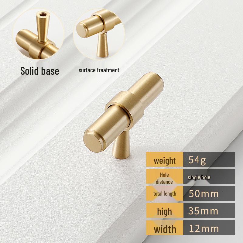 Скандинавская Роскошь Легкая Чистая Медь Ручка для Шкафа и Ящика