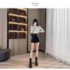 High-Waisted Leather Shorts for Women - 2026 New Style A-Line Slim Fit PU Wide-Leg Bootcut (Autumn/Winter) In Black