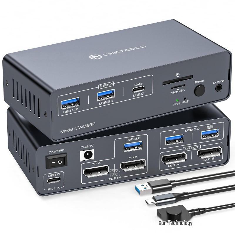 USBC & Dual DP Input, Dual DP Output, Dual USB, and Single USB3.2 Output DP + USBC + USB