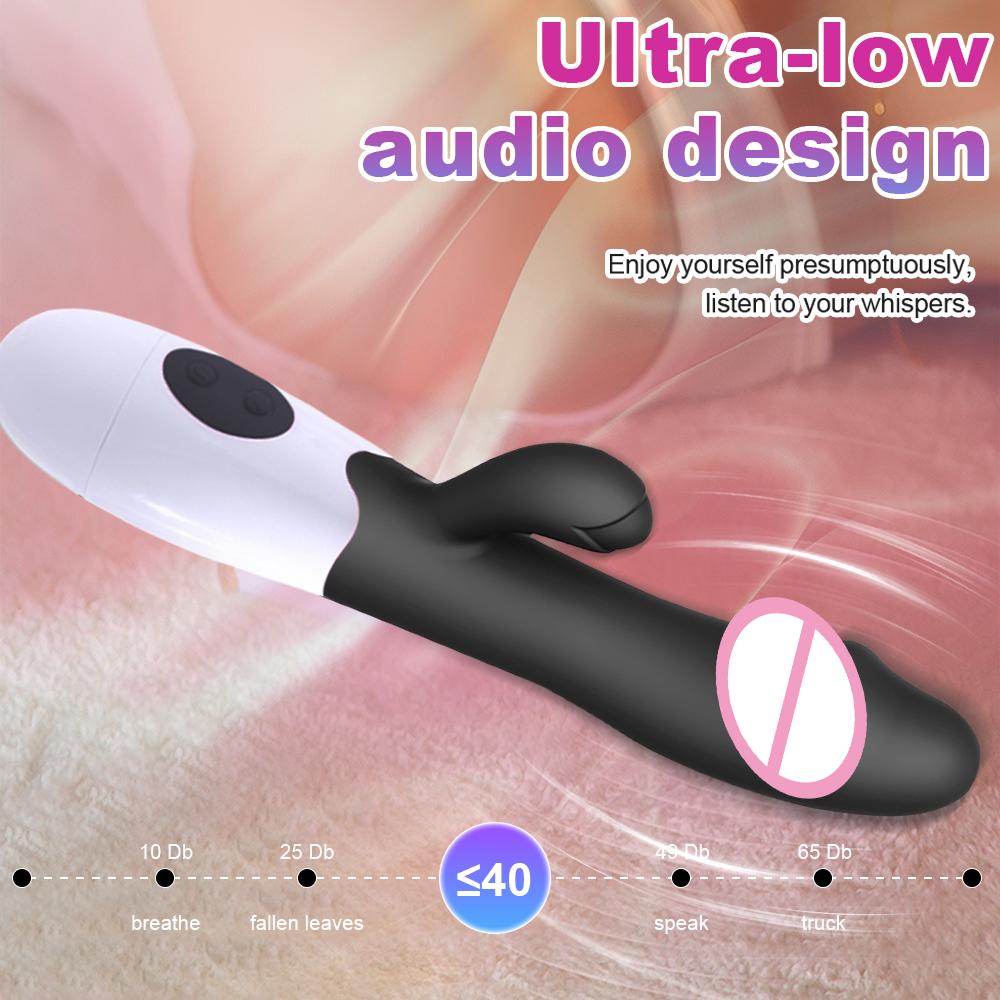Rabbit Vibrator for Women Vagina G-Spot Vibrator Clit Nipples Stimulator Female Masturbation Battery Powered Sex Toys for Women