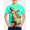Summer Children's 3D Printed Crew Neck T-Shirt Fashion Versatile Trend Breathable Casual