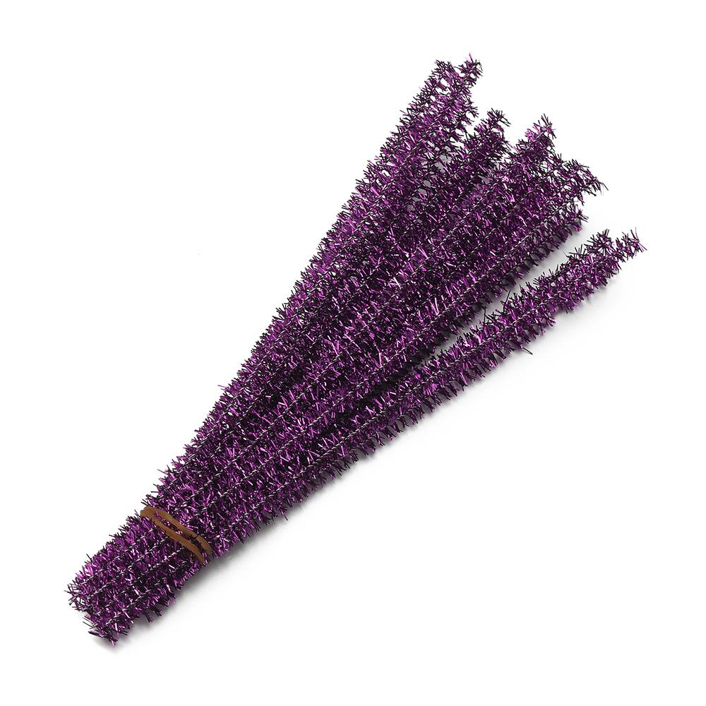 100Pcs 30cm Colorful Chenille Stem Twisted Rod Wool Root Fluffy Bar Iron Wire for DIY Handcraft Twisting Decor Jewelry Supplies