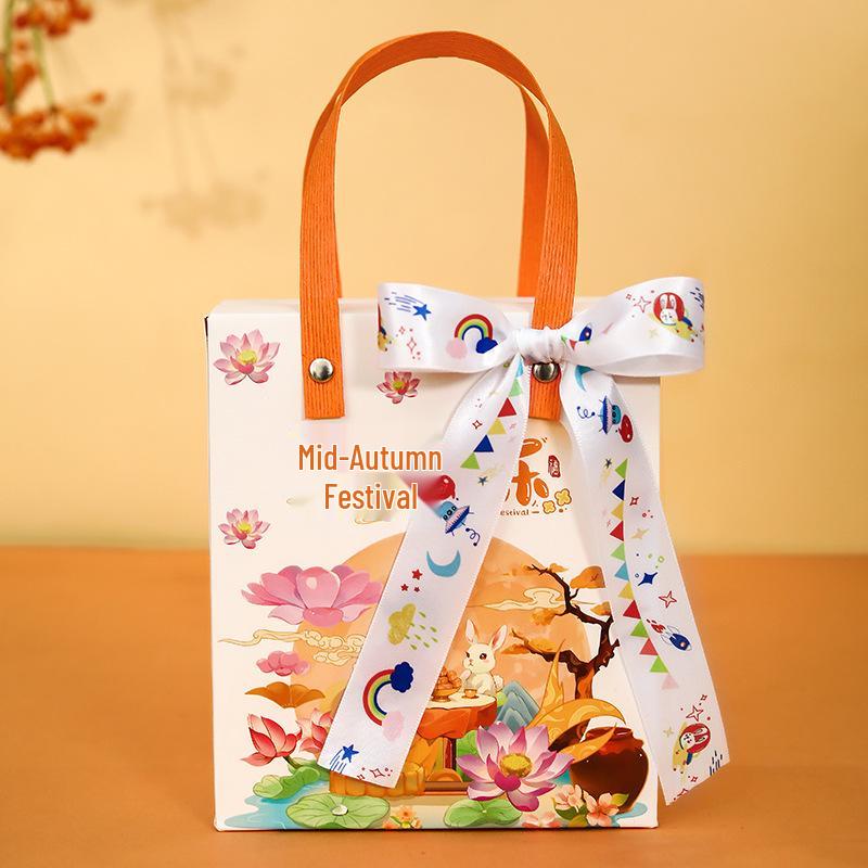 2024 Premium Mid-Autumn Mini Snow Skin Mooncake Gift Box - Elegant Handheld Packaging