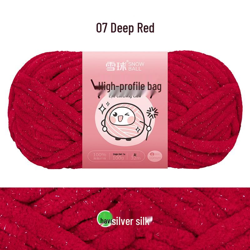 Vibrant No. 8 Ice Silk Yarn for DIY Knitting: Perfect for Scarves, Blankets, Dolls, Crochet Slippers & Chunky Projects