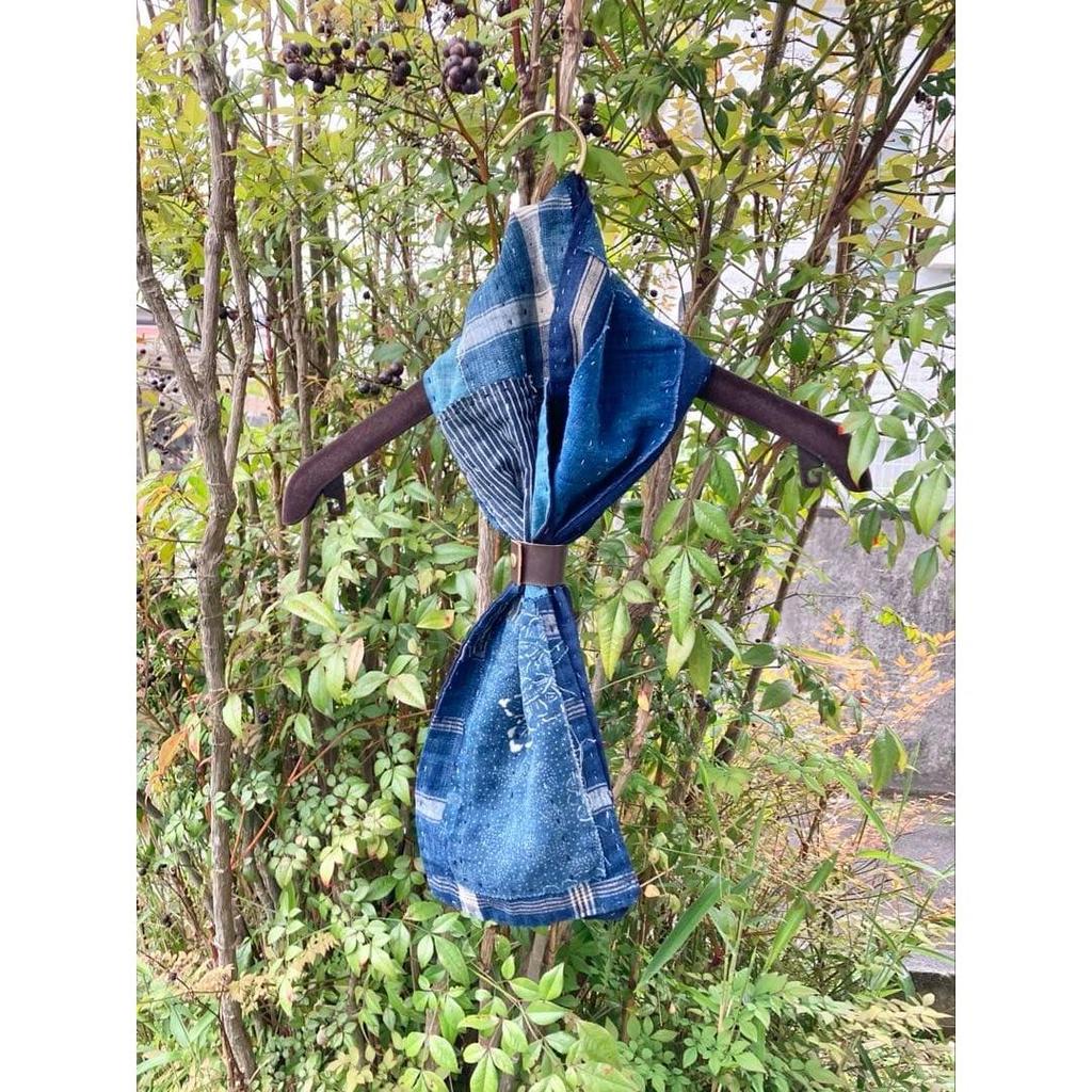 Used B61 Boro Stole Old Cloth Remake Indigo Dye Patchwork Sewing Sashiko