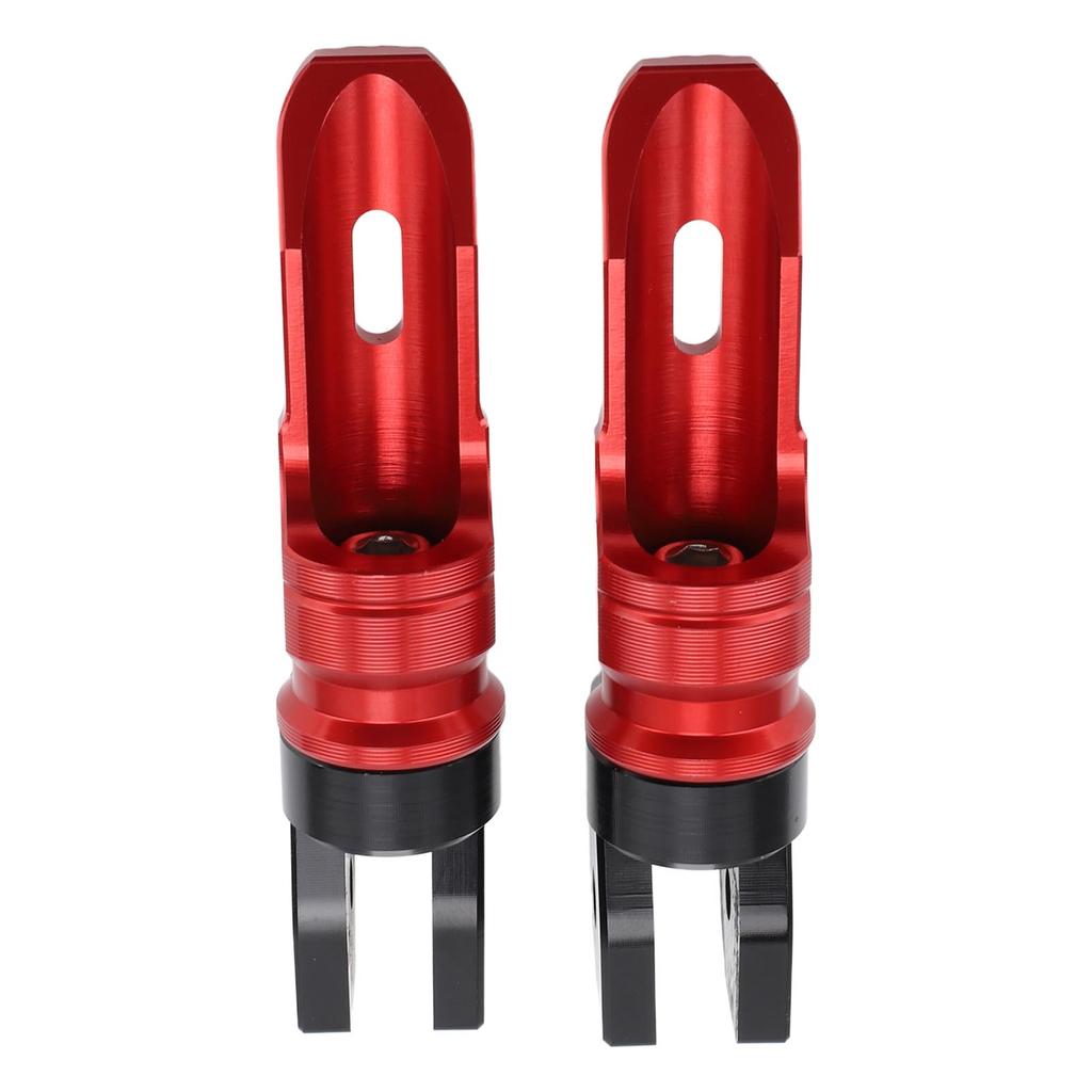 Motorcycle Front Foot Pegs Strong Grip Anti Slip Short Aluminum Alloy Foot Pedal Replacement for DUCATI Monster 696 795 Red