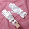 Hochzeit Braut Handschuhe Reine Damen Weiß Satin Handgelenk Länge Hochzeit Party Prinzessin Handschuhe