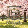 Indoor And Outdoor Hanging Ornament Vintage Sewing Machine Crystal Wind Chime, Acrylic Suncatcher, Pastoral Style Home Decor Colorful Pendants