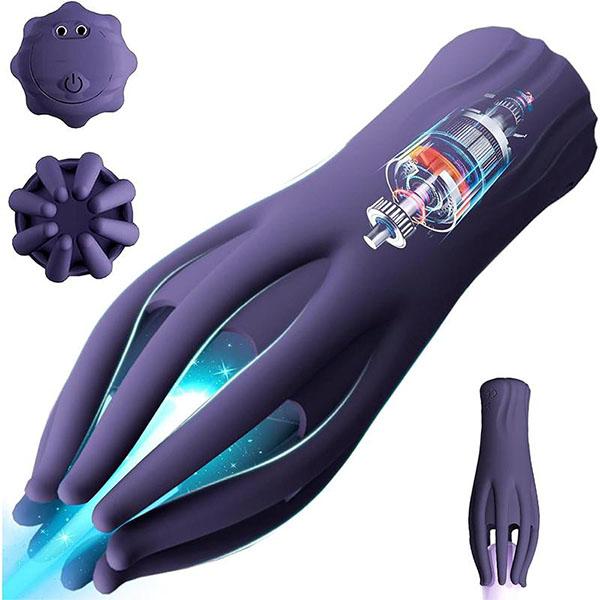 Mužský Glans Stimulate Massager 10 režimů Trenér zpoždění penisu Vibrátor Masturbátor Automatická orální Climax Sexuální hračka pro muže