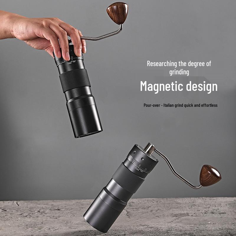 R50 Magnetic Portable Manual Coffee Grinder - Hand Grinding with CNC 420 Steel Core