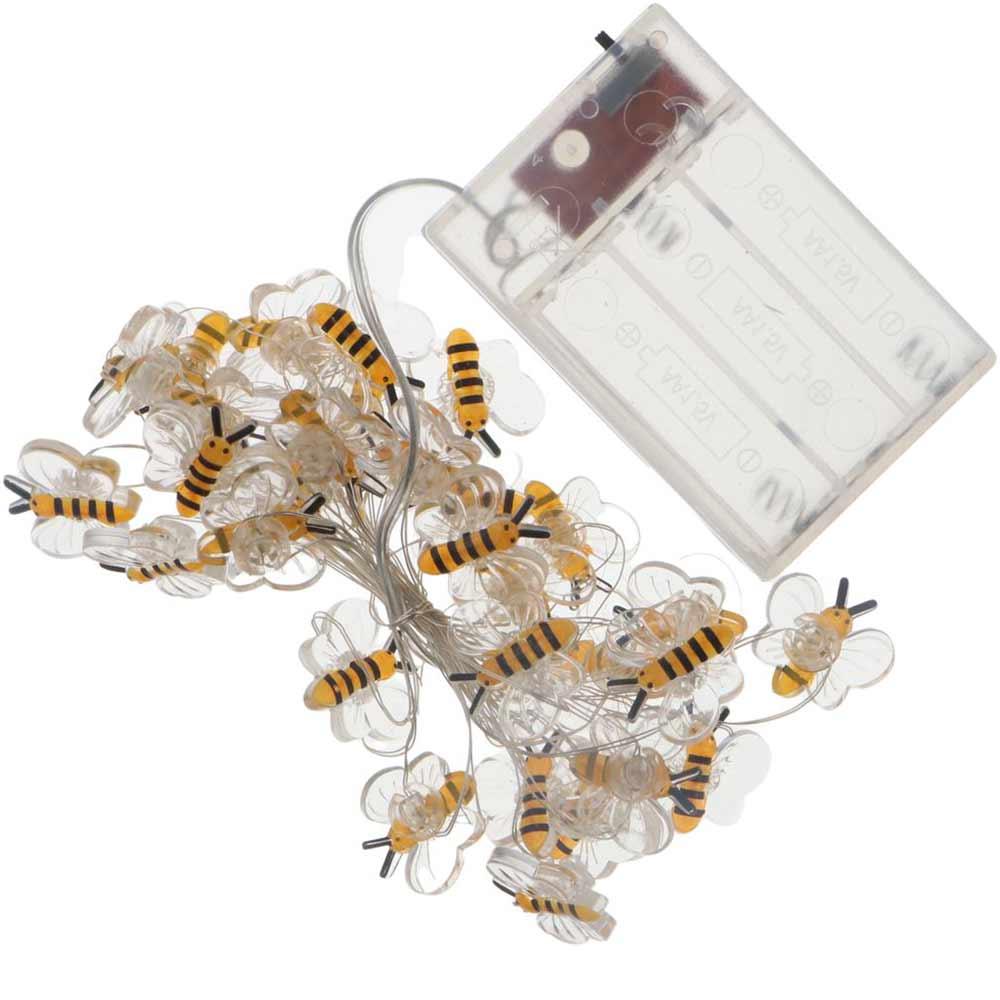 Honeybee Waterproof Bee Shaped LED String Lights Cute Animal Portable Atmosphere Lamp Flexible Fairy Light Bedroom
