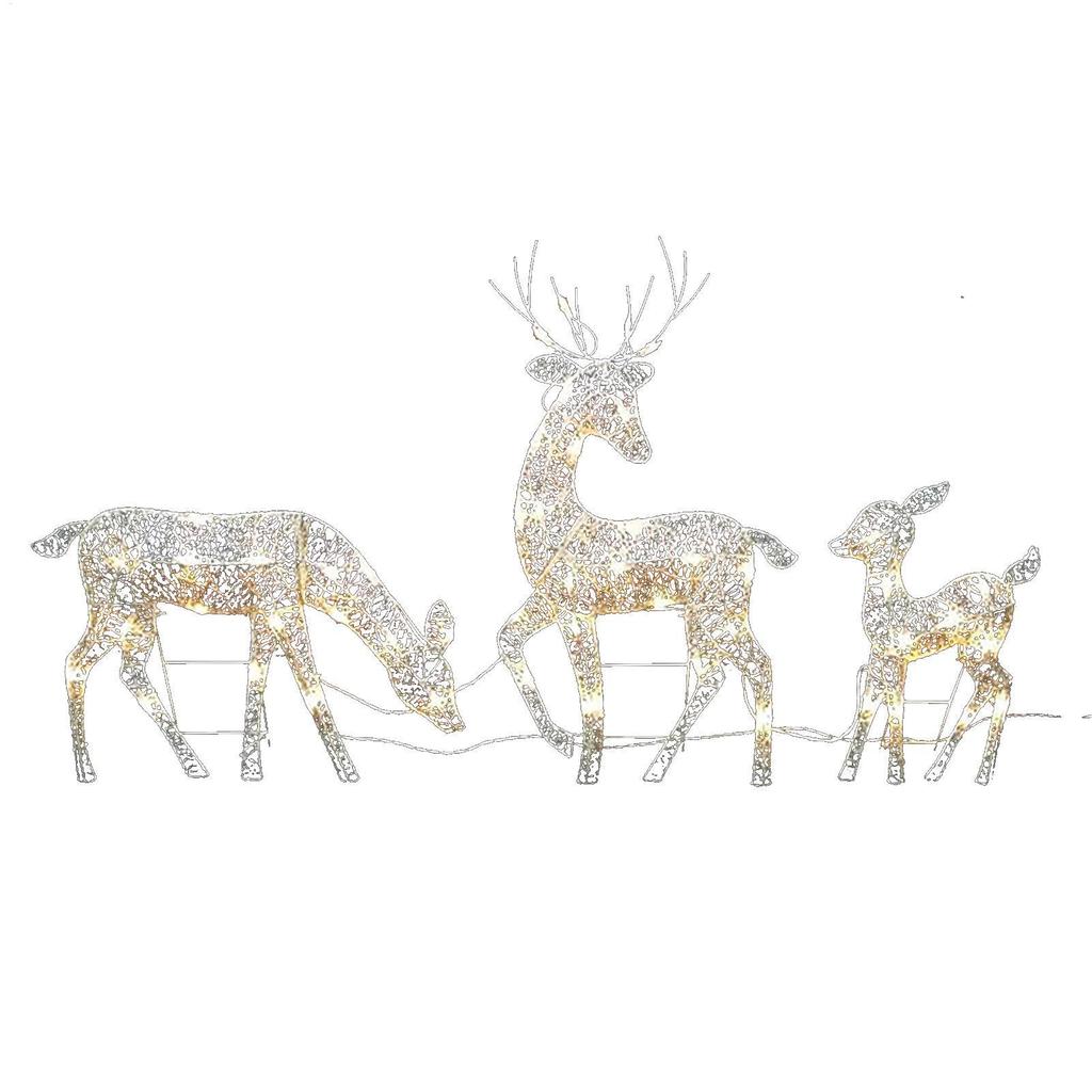 Christmas Outdoor Cute Deer Lighting ,Lighted Christmas Deer Sleigh Outdoor Yard Decoration Winter Decoration For Front Yard