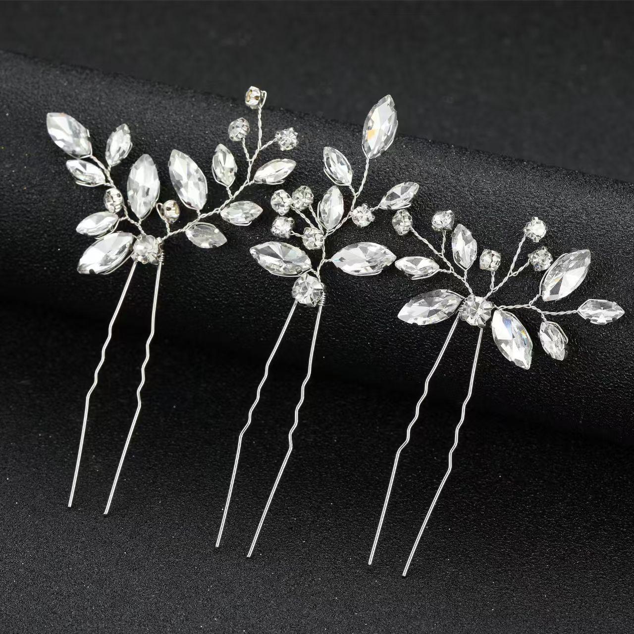 

Crystal Floral Hair Accessory Set, Fairy Luxury Exquisite Style, Suitable for Bridal Wedding Look / Evening Gown Matching