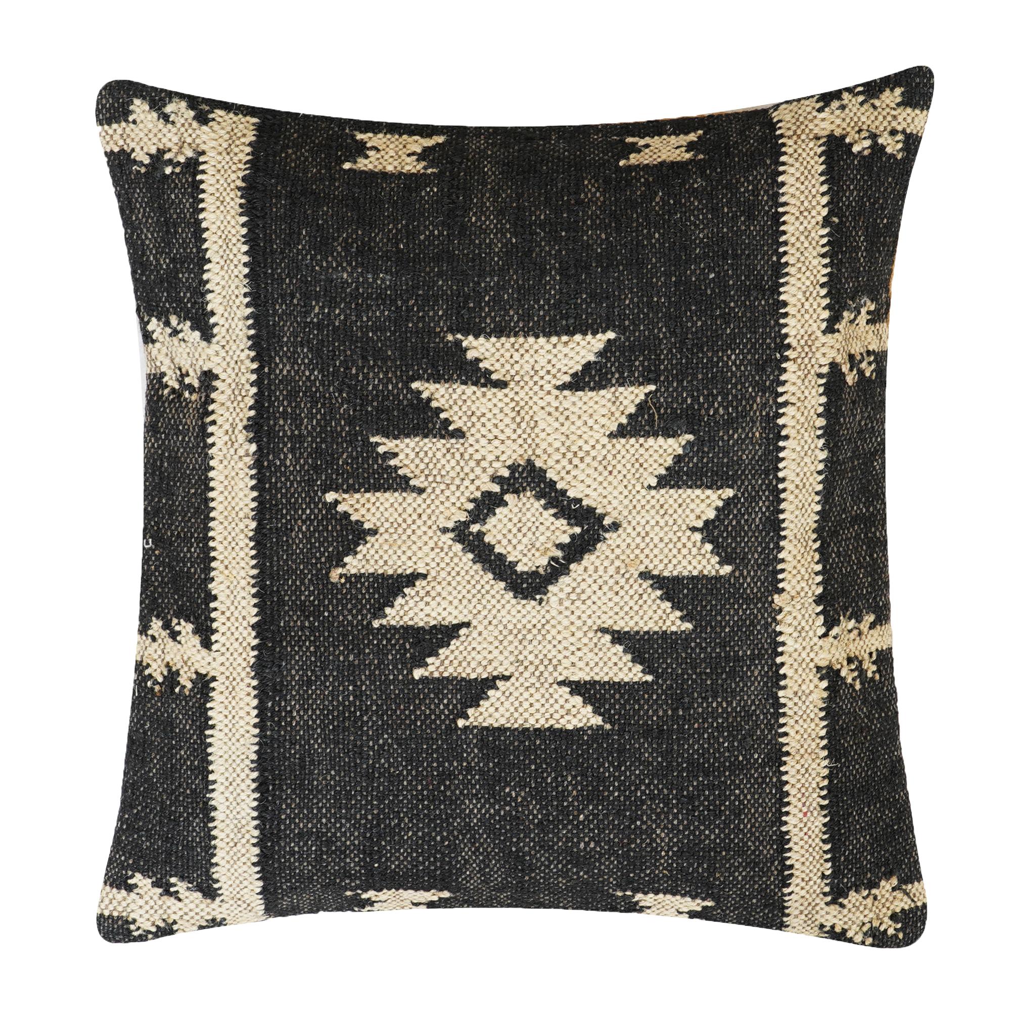 

Вінтажна джутова килимова наволочка – Навахо Південно-західний чохол для подушки, Бохо 18*33 різнокольоровий