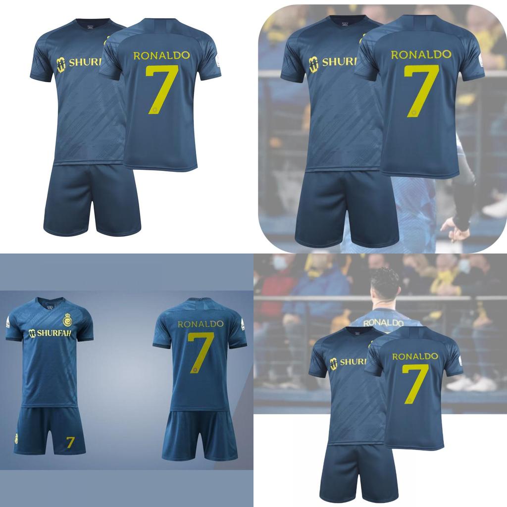 22-23 Saudi Arabia's Victorious Team Ronaldo Soccer Jersey 7 Children's Football Team Uniform Printed Number