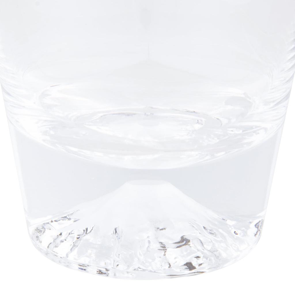 [Authentic Product] Tajima Glass "Edo Glass" Mt. Fuji Rock Glass, Approx. 9cm Diameter x 9.5cm Height, Approx. 270ml Capacity, Mt. Fuji Design, Transp
