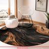 Creative Wood Texture Round Carpet Soft Non-Slip Tree Stump Area Mat Aesthetic Nature Style Rug for Entryway Home Office Washable
