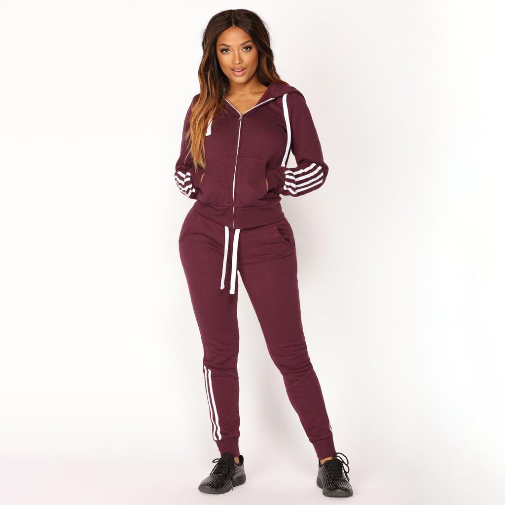 2023 Damen Europäisches/Amerikanisches Langarm-Sweatshirt & Hose Sportset