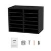 Wood Literature Organizer, 12 Compartments, File Sorter with Removable Shelves, Mailboxes Slot for Office Home Classroom Mailrooms Organization, EPA