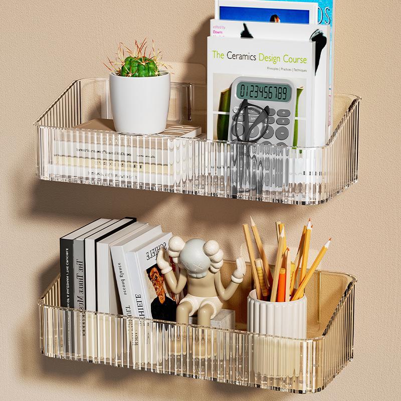 Punch-Free Wall-Mounted Bathroom Rack: Rust-Proof, Moisture-Resistant Storage for Toiletries