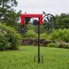 Wind Spinner Durable Weather-Resistant Green Tractor Windmill with Rotating Wheels for Garden Patio Lawn Outdoor Decor Farmhouse Style Gift for