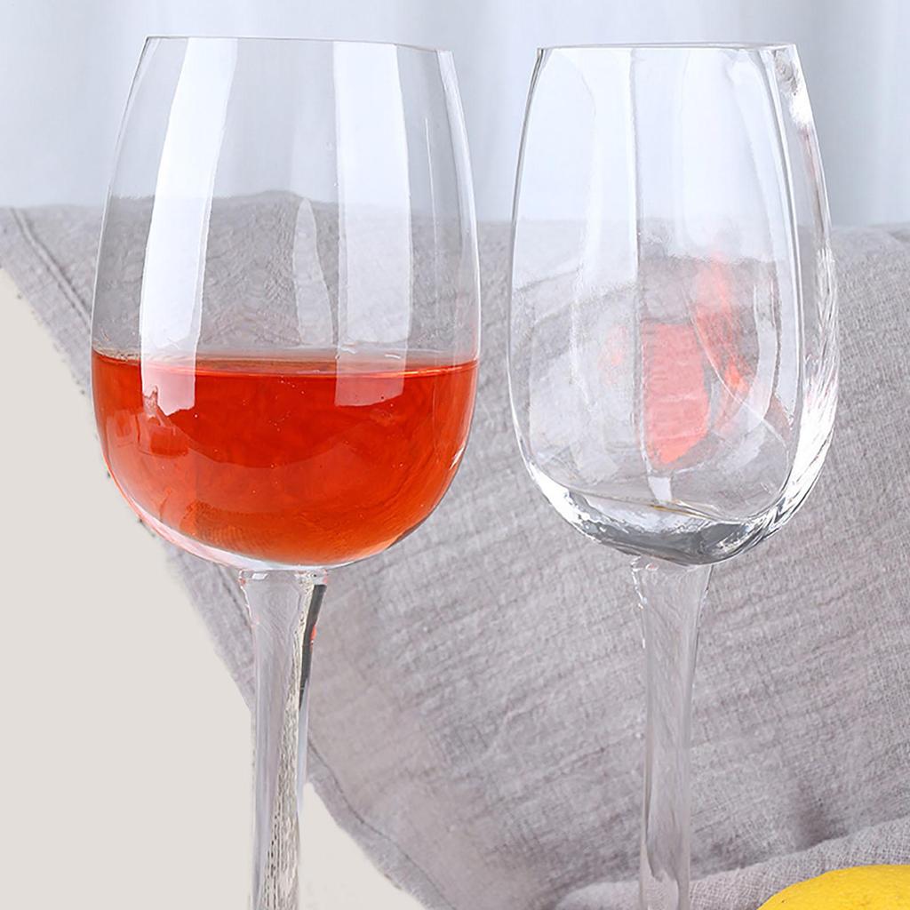 Red Wine Glass Vintage Tall Wine Glassware Flexible Reusable Long Stemmed Glassware Creative Design for Friends Enthusiasts