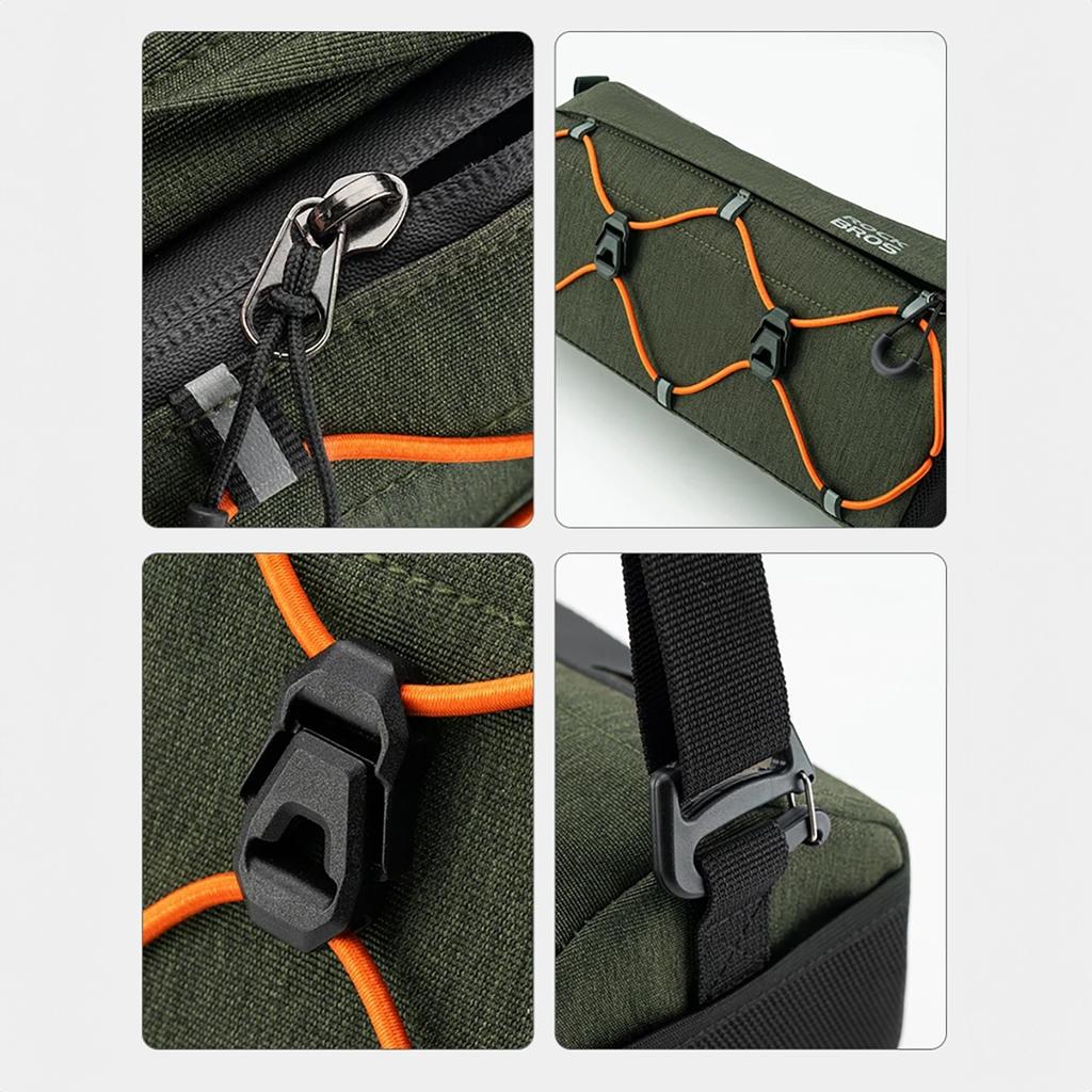 Handlebar-mounted bicycle bag 22l green