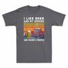 Bier Unisexs Und Und T-Shirt 3 Raucher BBQ Wie Vintage Ich Lustige Leute T-Shirt Mein Vielleicht