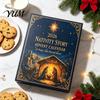 Countdown To Christmas Calendar 2026 Nativity Story Advent Calendar, 24 Days with 2D Acrylic Religious Keepsake Ornaments for Christian Holiday Decor