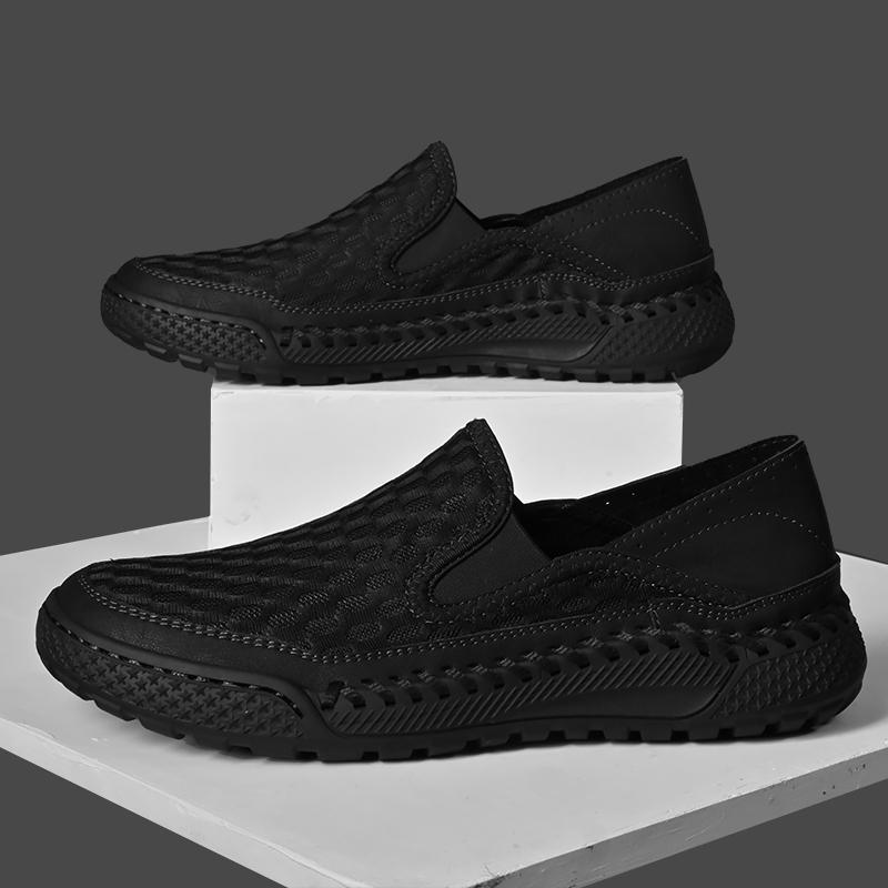 Lightweight Men Casual Shoes Breathable Slip on Male Casual Sneakers Anti-slip Mens Mesh Flats Outdoor Walking Loafers Moccasins
