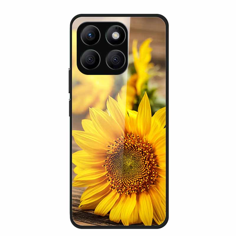 Glass Back Cover For Honor X8c Case X 8 c Soft Bumper Hard Tempered Glass Case For Honor X8c 4G Case HonorX8c X8 c X 8c 6.7" Bag