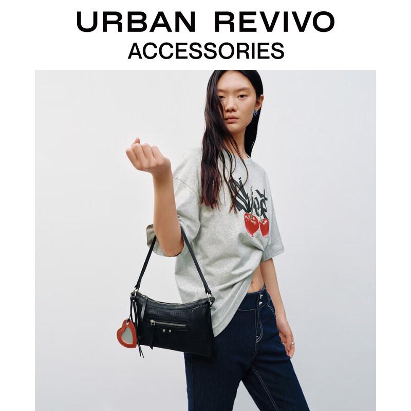 

URBAN REVIVO Color-Block Pendant Shoulder Bag One Size