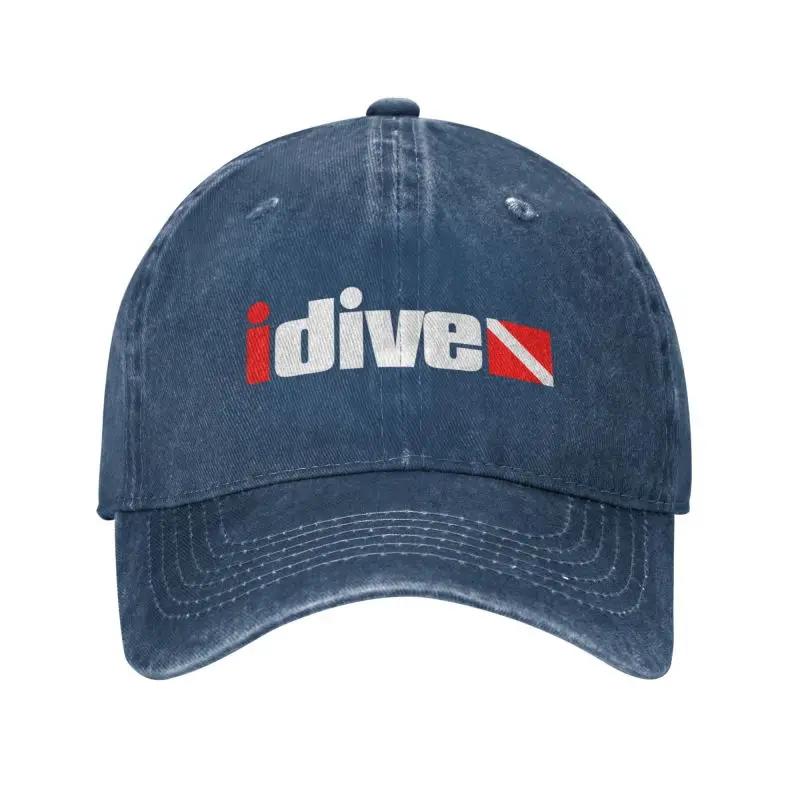 Cool Cotton Fashion I Love Dive Baseball Cap for Men Women Custom Adjustable Unisex Scuba Diving Lover Gift Dad Hat Hip Hop