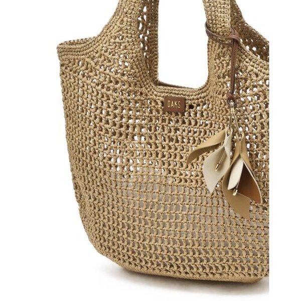 Daks Beige Raffia Twist Mesh ShouLder Bag L Dcba6e580i2