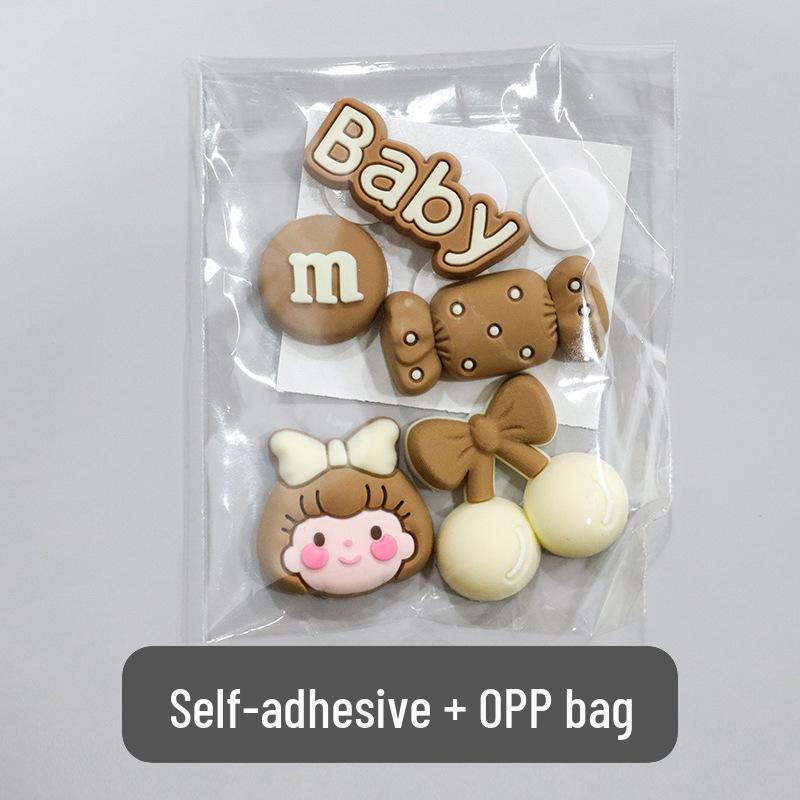 3D Cartoon Water Cup Sticker: Soft Glue Decoration, Mixed Style DIY, No-Trace Adhesive, Cute Phone Case, Refrigerator Magnet