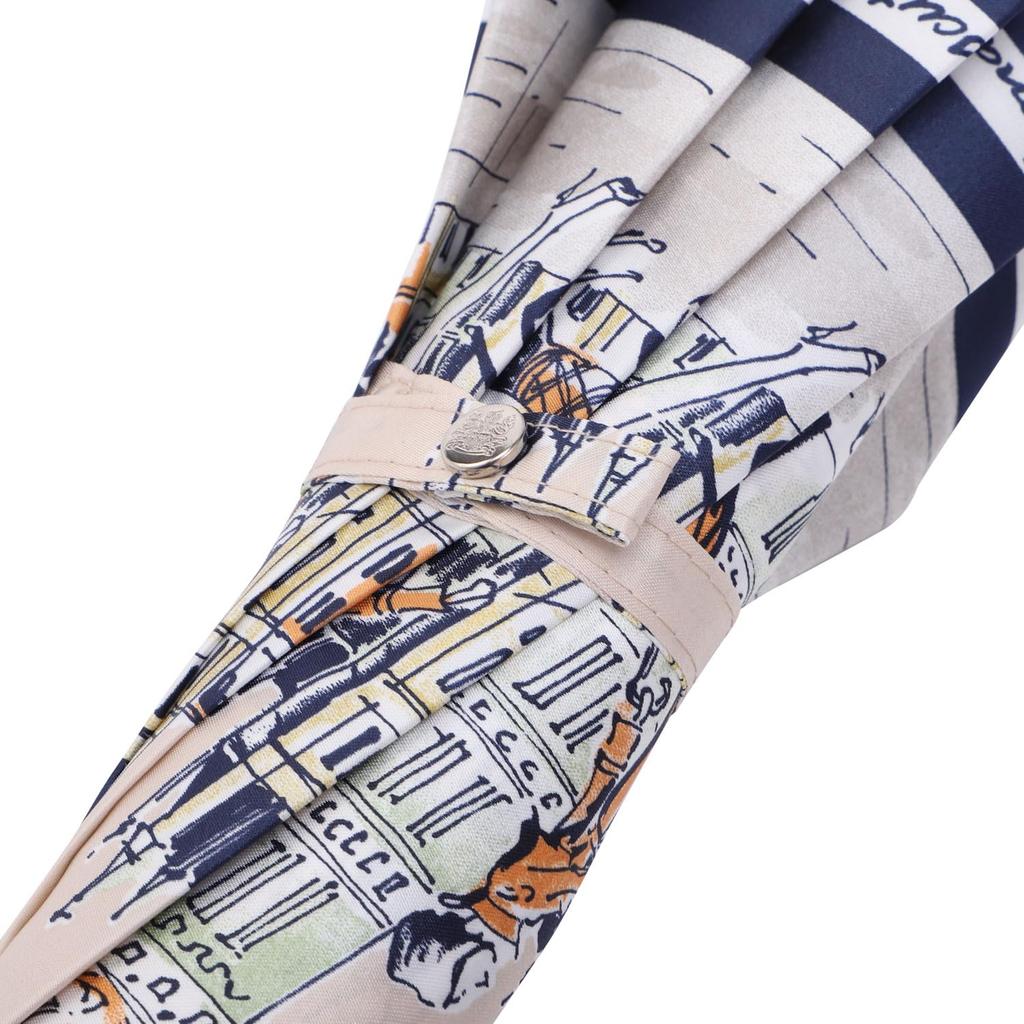 Aquascutum Women's 60cm Long Umbrella, Lightweight, UV Protection, Heat Shielding, Off-White (1AQ 11066-66)