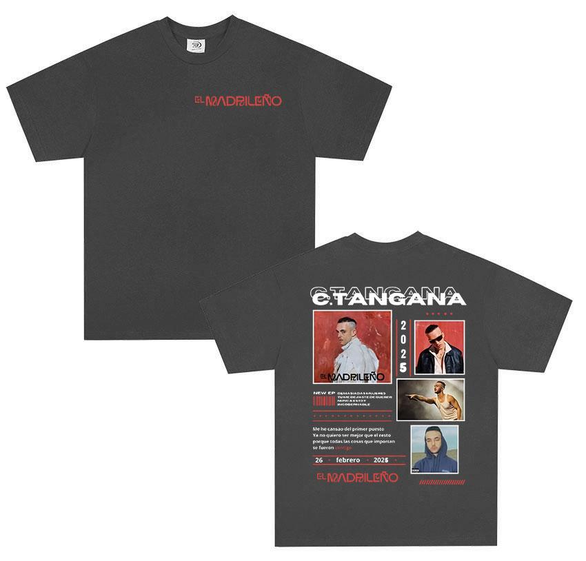 Rapper C TANGANA Album T Shirts Unisex Women ONeck Hip Hop Punk Gothic Short Sleeve Tshirt Cozy High Quality 100 Cotton Tshirts