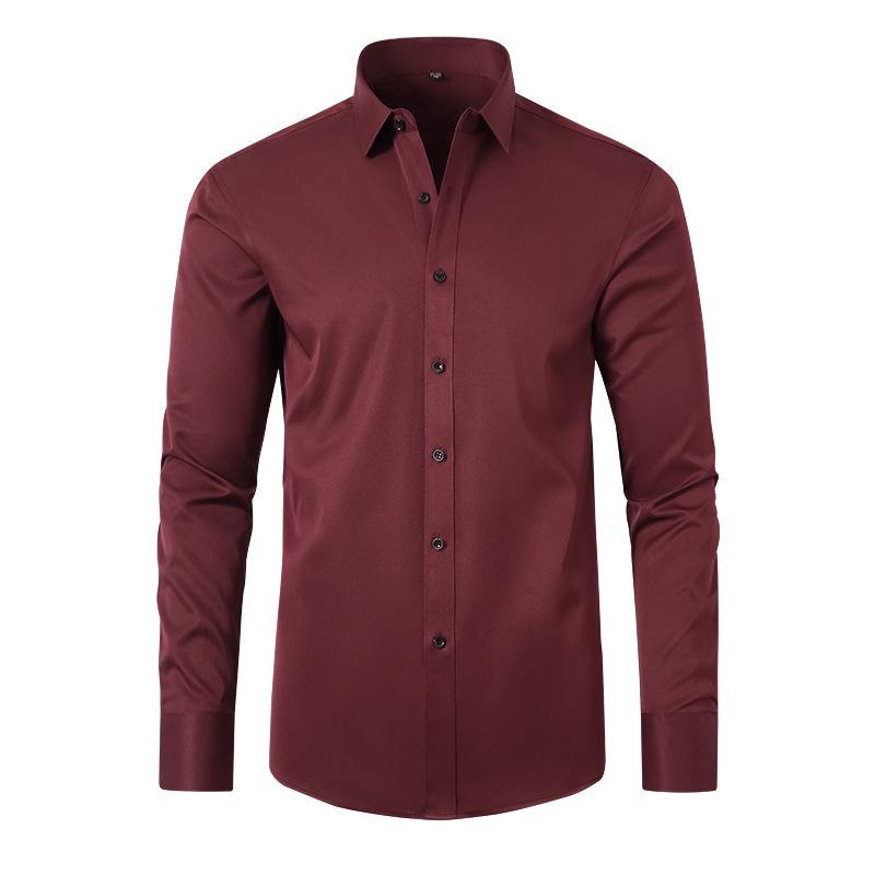 Men's Slim Fit Stretch Muscle Shirt – Anti-Wrinkle, No Ironing Required
