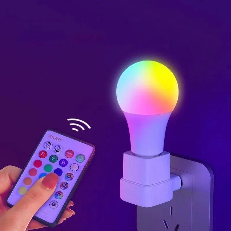 1/2/5/10 KS RGB 220V LED žiarovka Diaľkové ovládanie E27 Žiarovka Stmievateľná Smart Life Izbové Párty svetlo Vianočné ambientné osvetlenie