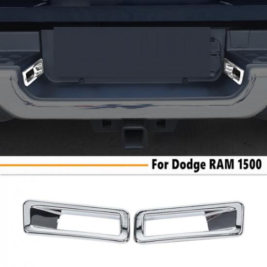 Car Rear License Plate Lamp Trim For Dodge Ram 1500 -2025 Accessories Chrome