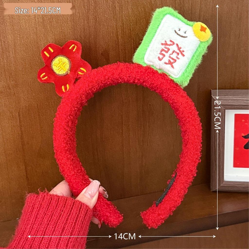 Bonita diadema de antena de peluche con forma de palito de Niuniu: accesorio divertido para el cabello para fiestas y maquillaje.