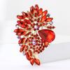 African Exquisite Alloy Full Diamond Large Glass Brooch High-End Fashion Women'S Clothing Corsage Jewelry Pin
