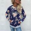 European and American Fashion Women's Clothing Medium Long Leisure Wind Long Sleeved Hooded Sweater Women