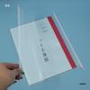 A4 Transparent Plastic Hanging File Folder with Clip Fastener
